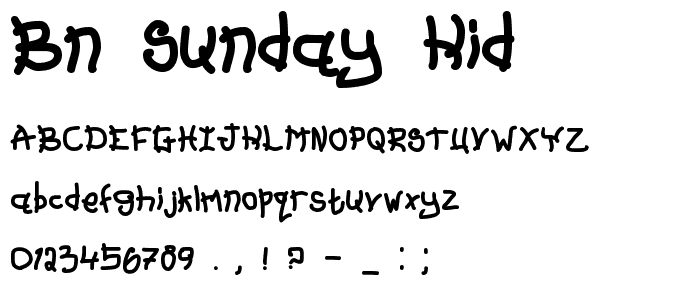 BN Sunday Kid font